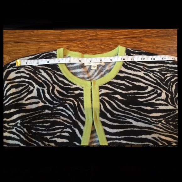 KINROSS Cashmere (Zebra Pattern) Cardigan, Sz S - Picture 4 of 6